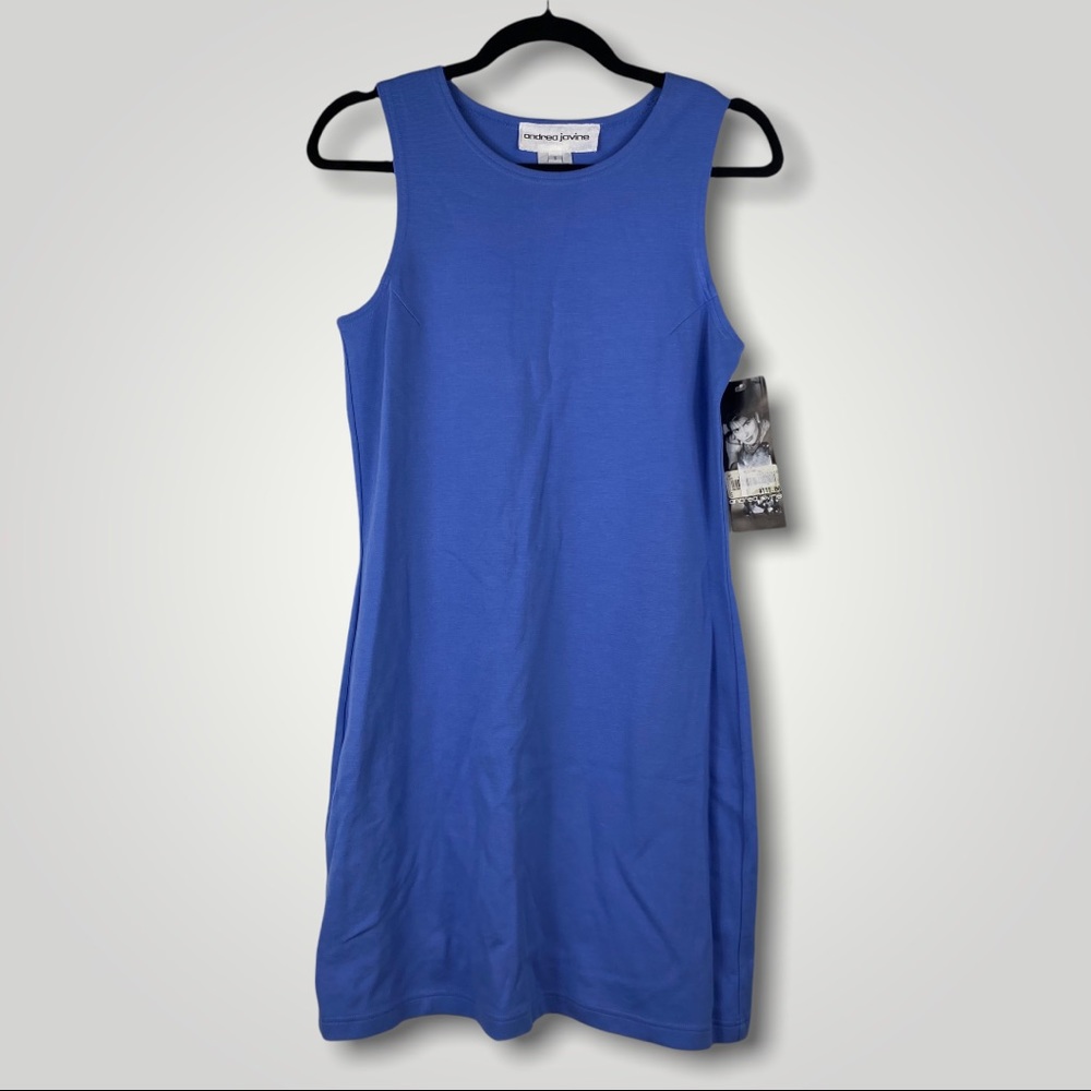 ANDREA JOVINE | Small Casual Blue Tank Mini Dress